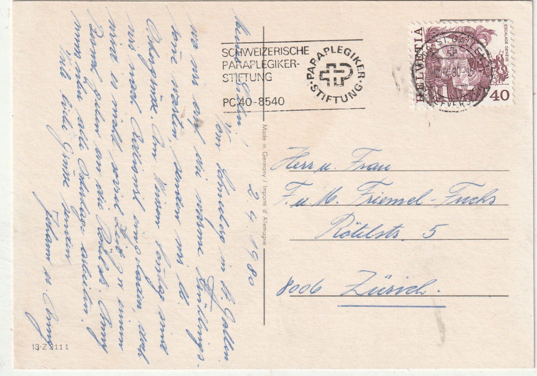 Cartoline postali: Blumen - Grusskarte – Usato da Lumbrein venduto da made02 1