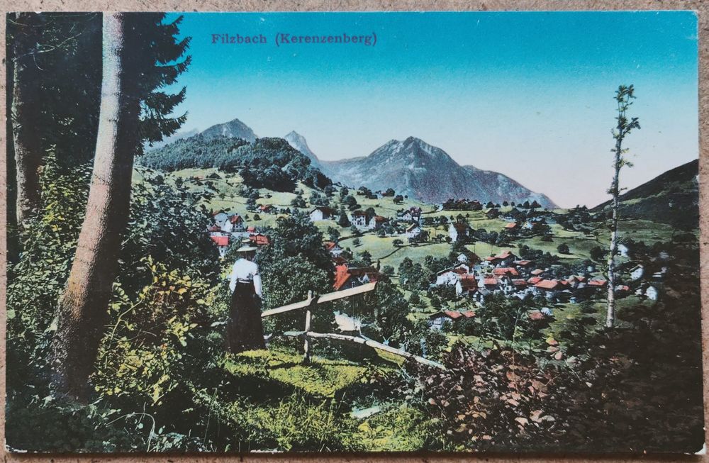 Filzbach «Kerenzenberg» 1915 farbig; Militär Stempel Füs.-Ko | Kaufen ...