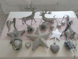 Weihnachtsschmuck Weihnachtsdeko Weihnachtskugeln Silber