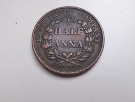 🇮🇳  India Half Anna 1835. VF