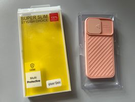 iPhone 12 mini Hülle Peach mit Kameraschutz neu