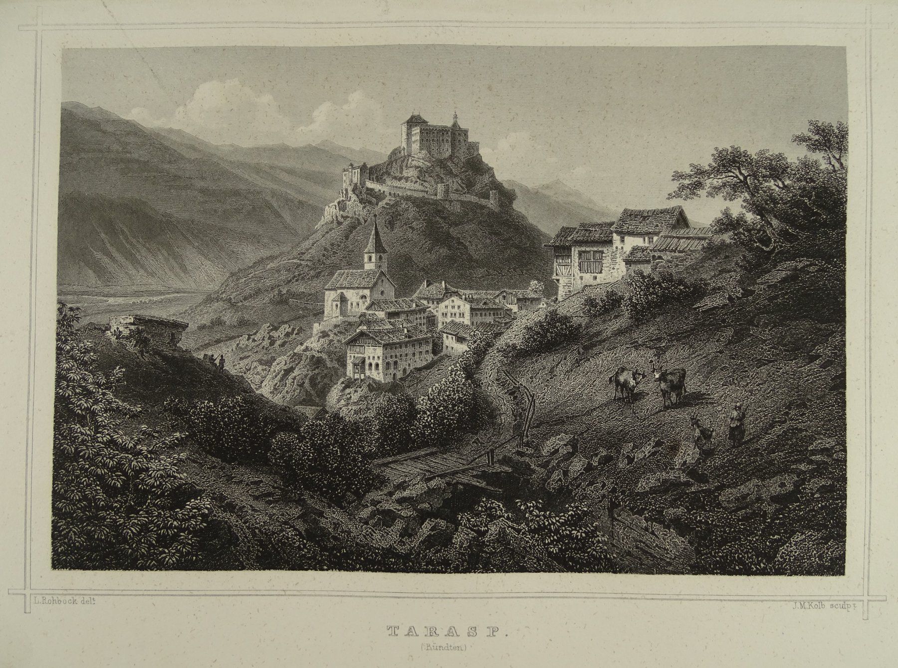 Stiche: TARASP, STAHLSTICH NACH ROHBOCK 1870 – Gebraucht aus Grüningen von Kartensammler