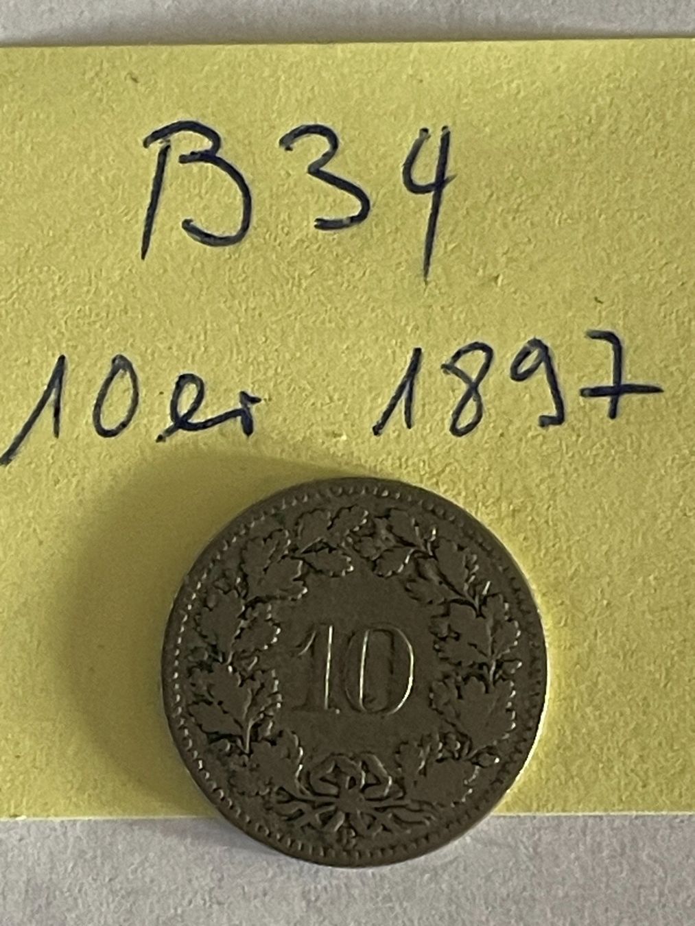 Toutes les monnaies: 10 Rappen - Schweiz - 1897 – D'occasion à Niederwil AG par dahu75