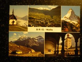 Ansichtskarte Brig und andere Bilder aus dem Wallis