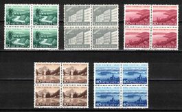Pro Patria 1955 Serie im 4er-Block ** postfrisch