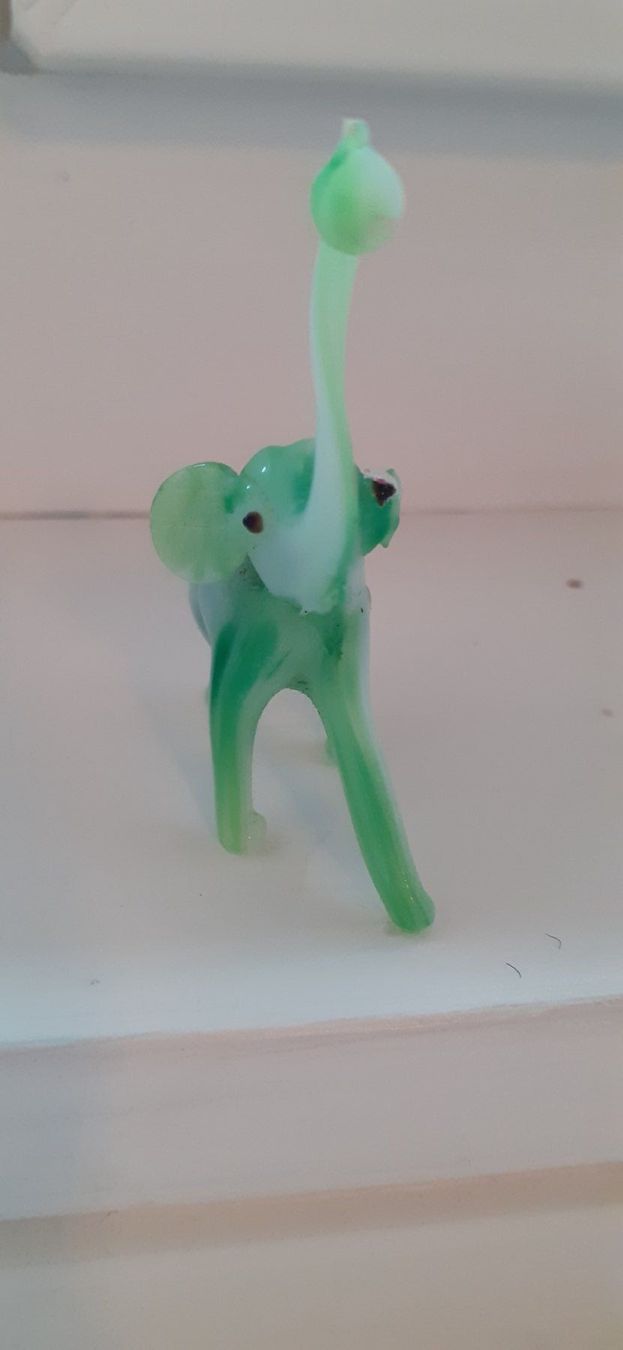 Murano Statuette: Glastier Murano grüner Elefant – Usato da Mörschwil venduto da lindaswunderkiste 5