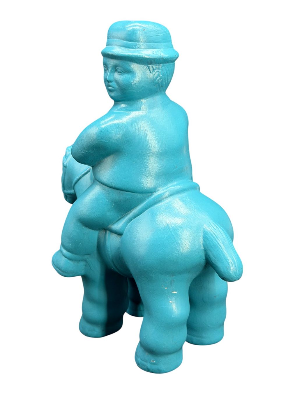 Sculture & Statue: Sculpture de chevalier en grès noir émaillé turquoise – Usato da Morges venduto da objetsdepoque 5