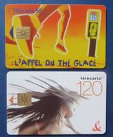 2 Télécarte Telefonkarte Taxcard Ice Tea, Vintage, 50+120