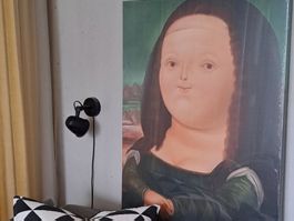 Mona Lisa von Botero, Leinwand, 80 x 100cm