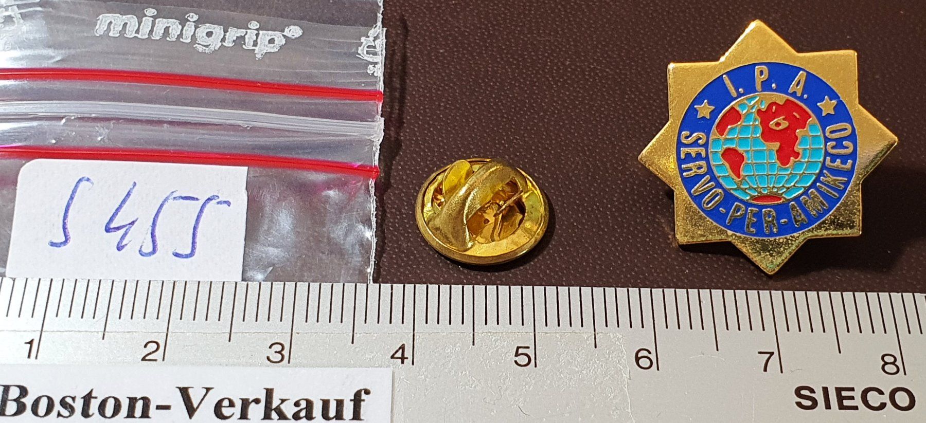 Placchette & Badge: S455 - Pin IPA  Servo per Amikeco – Usato da Reinach BL venduto da Boston-Verkauf 1