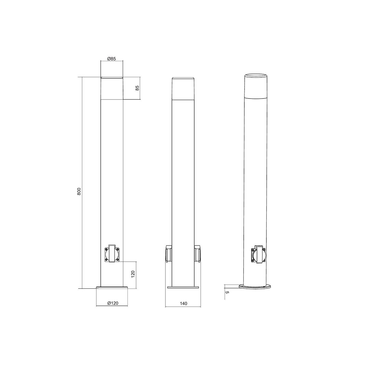 Lampade: Aussen Stehleuchte, Steckdose, Anthrazit – Nuovo (secondo la descrizione) da Kreuzlingen venduto da Smart-Light 5
