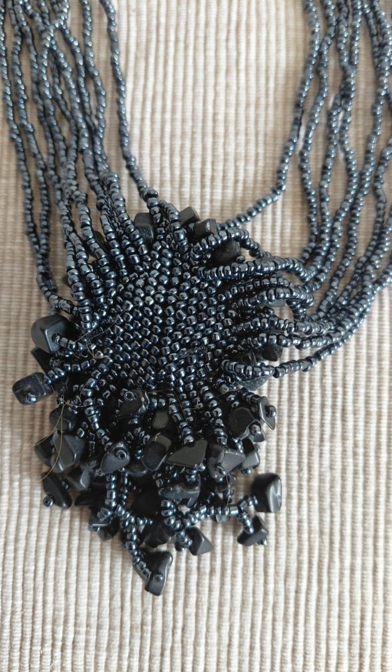Minéraux & Lithothérapie: Vintage Halsband mit Onyx & Kyanite Stein – Neuf (Voir description) à Horgen par zur_jq85 6