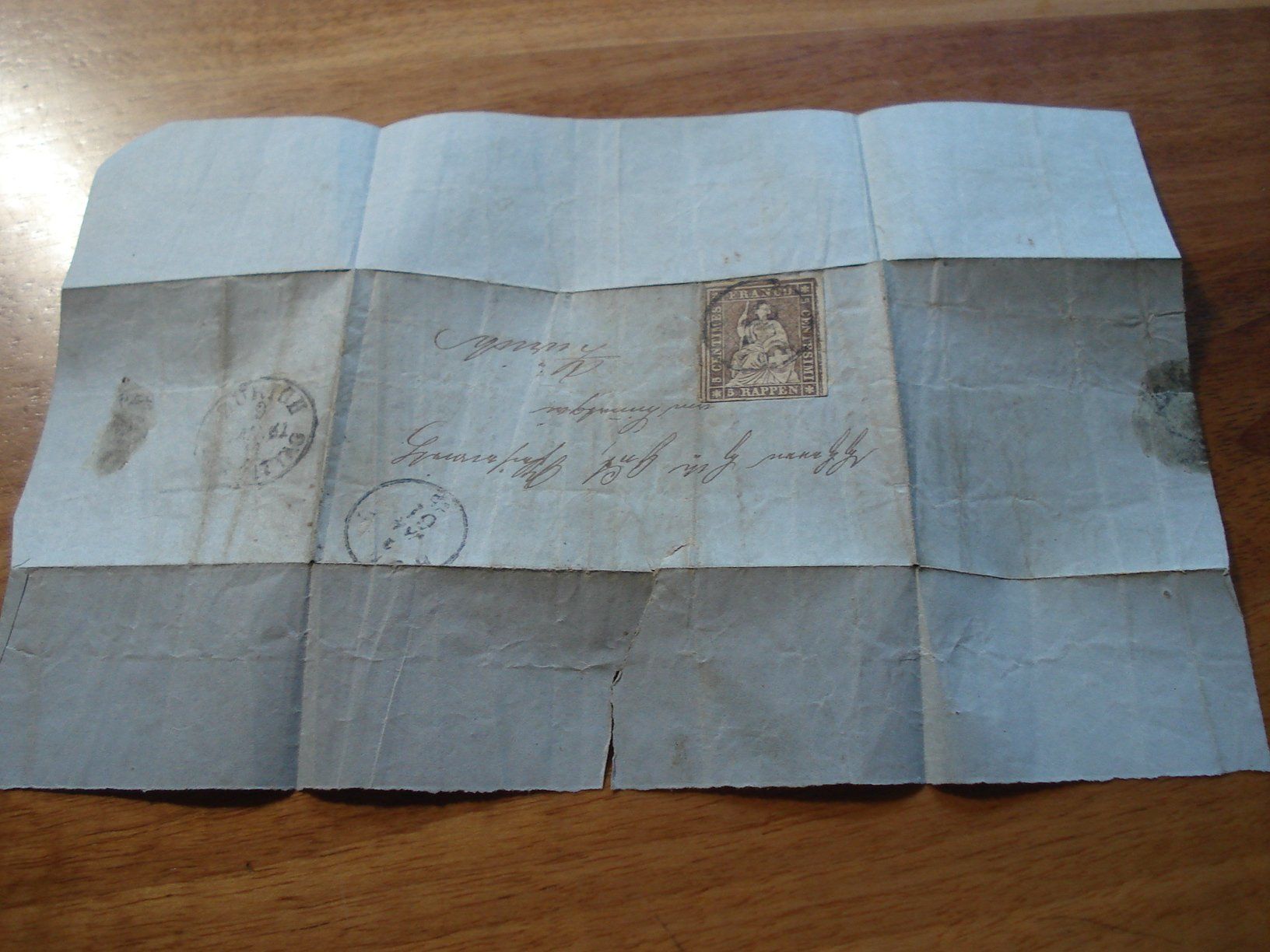 Alle Briefmarken: Strubeli-Faltbrief 1861, – Gebraucht aus Niederwil AG von morostahu 4