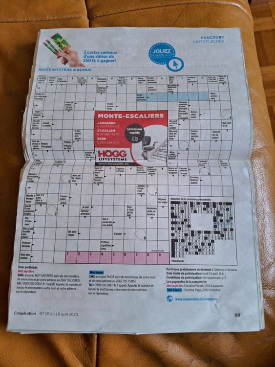 59 jeu concours "Mots Fleches" coop Kaufen auf Ricardo