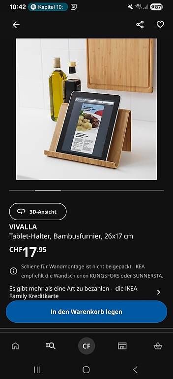 Support d'écran: Ikea Tablethalter aus Bambus – D'occasion à Luzern par car_f2cq 1