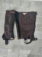 Reitgamaschen - Chaps aus braunem Leder von Horze – Grösse S
