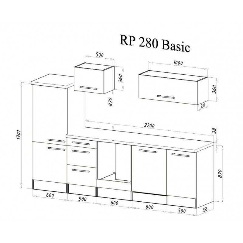 Cucine complete: 247 Küchenzeile Küchenblock 280cm E/GR - Küche Einbauküche – Nuovo e nell'imballaggio originale da Wallenwil venduto da toesstalvertrieb 7