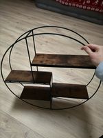 Rundes Wandregal im Industrial Design, neuwertig