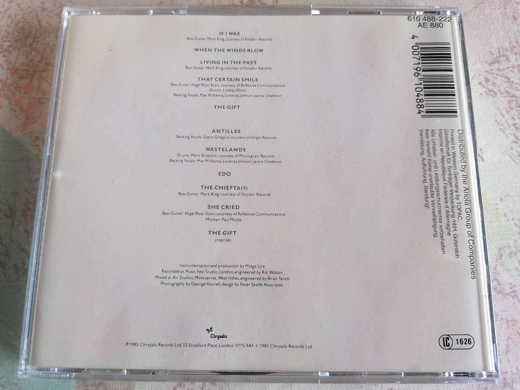CDs: MIDGE URE - THE GIFT 1985 – Neu (gemäss Beschreibung) aus Ermenswil von easyric 2