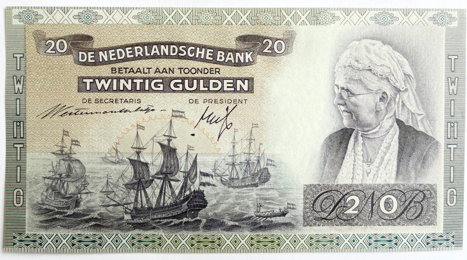 Banconote: Netherlands 20 Gulden 1941 - non circ./unz – Nuovo (secondo la descrizione) da Tramelan venduto da MHK79