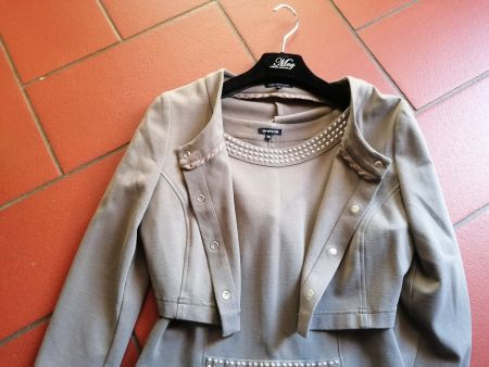 Kleid 2teiler Caroline Bliss gr 40 taupe
