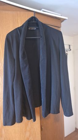 Giacca donna nero aperto tessuto elastico taglia L