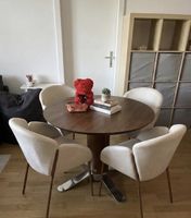 4x Esszimmer Stühle Cremefarben 