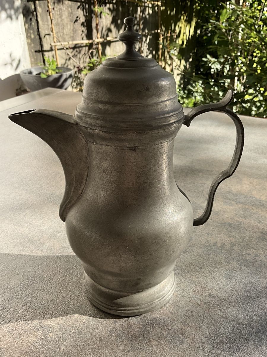 Teekannen: Zinnkanne antik ca. 22cm hoch – Gebraucht aus Basel von Genie2 1