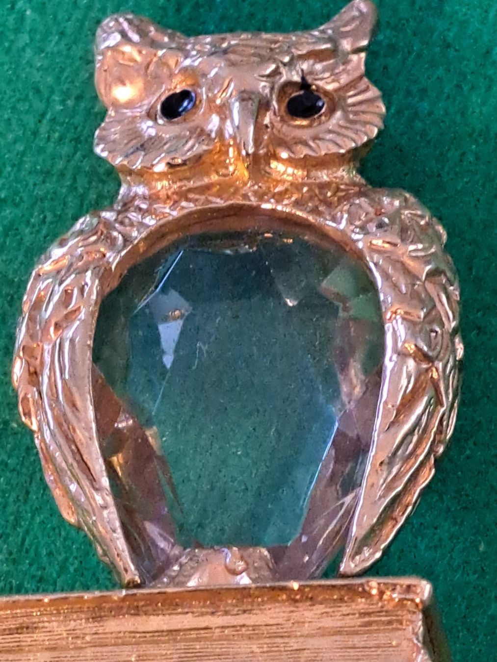 Figuren: Eule Messing mit geschliffenem Kristallglas 7x3cm – Neu (gemäss Beschreibung) aus Spiez von Pistach99 8