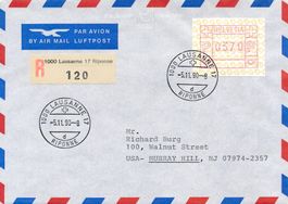 ATM 8A FDC Wertstufe 0370 R-FDC Einschreiben USA