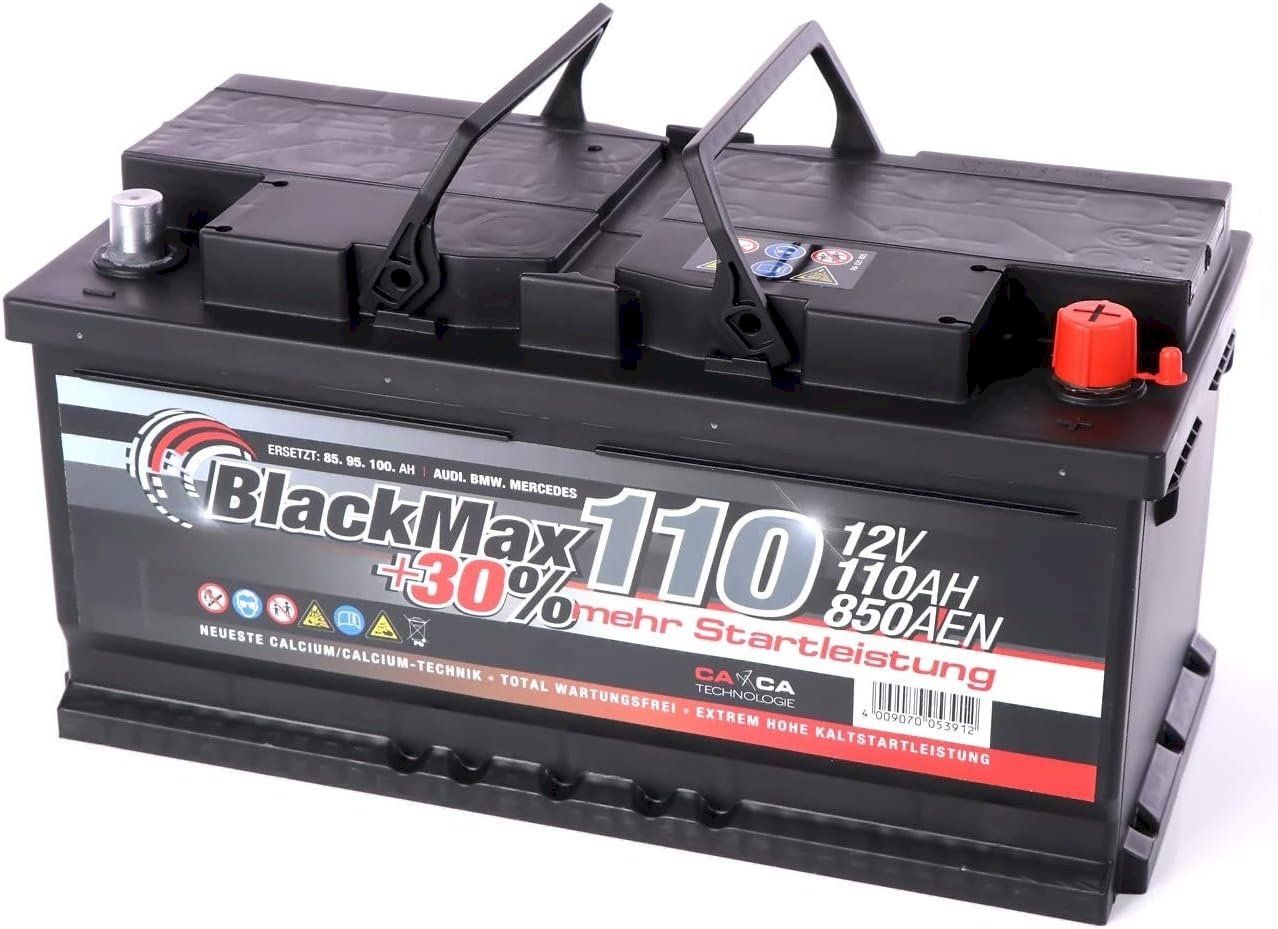 Batterie: BlackMax Autobatterie 12V 110Ah 850A – Nuovo e nell'imballaggio originale da Bottighofen venduto da zaap 3