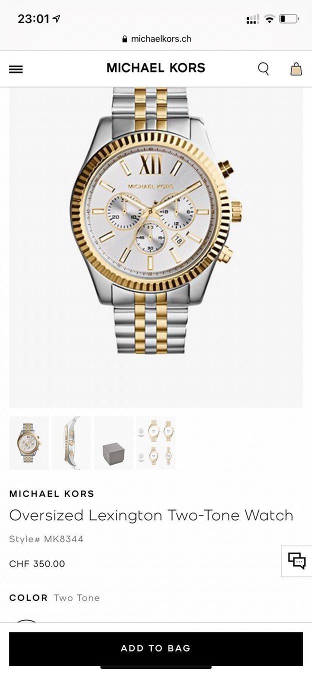 Michael Kors Orologi: Michael Kors Lexington Two-tone Watch – Usato da Kilchberg ZH venduto da roz_qcj7 1