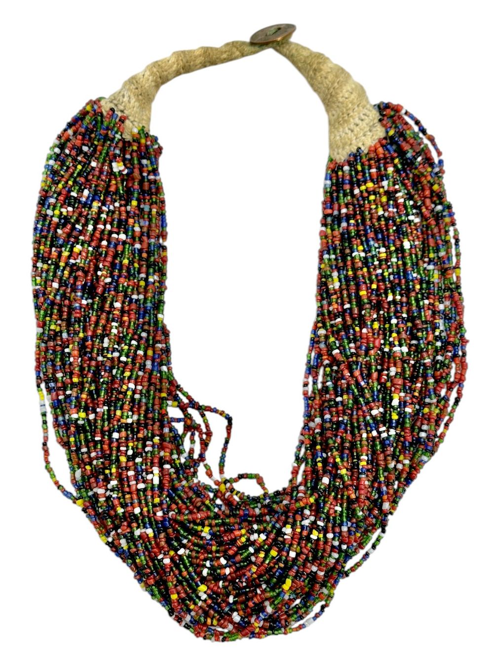 Catenine: Collier multirang NAGA authentique perles verre multicolore – Usato da Morges venduto da vintiques 6