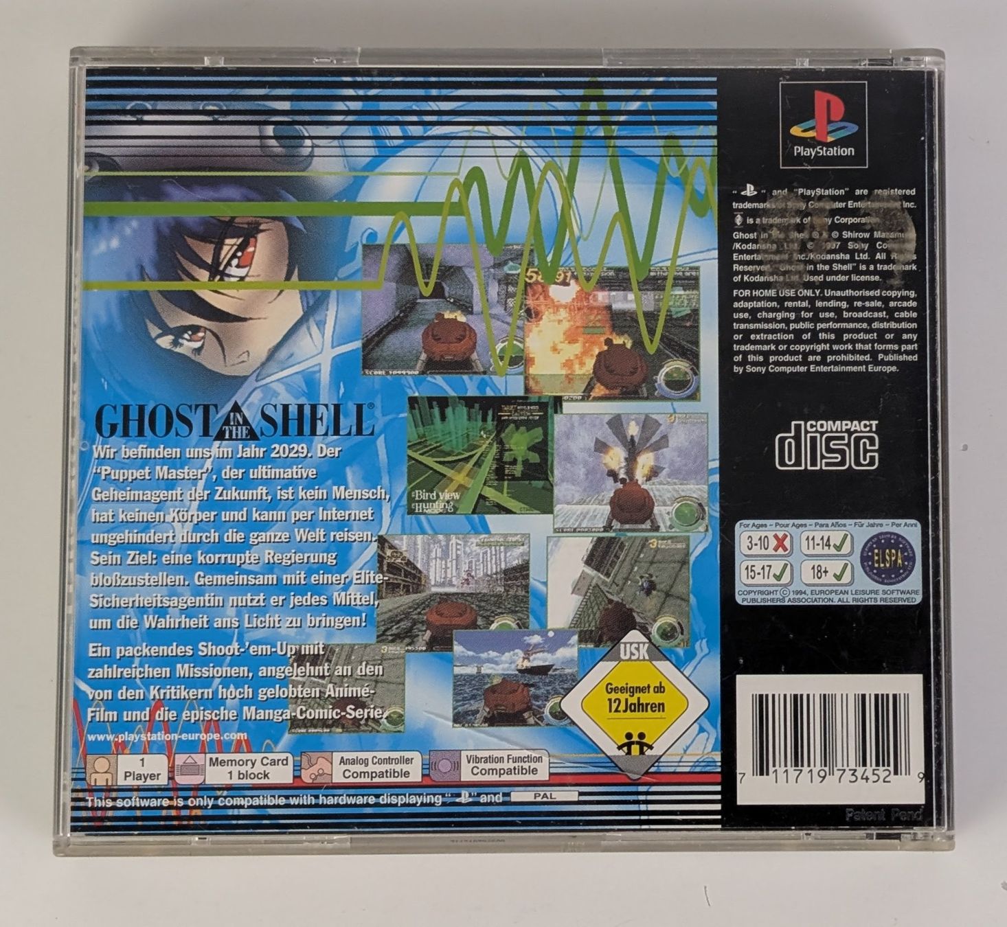 Sony Giochi: Ghost in the Shell - PlayStation 1 - Top – Usato da Zürich venduto da axolottchen 1