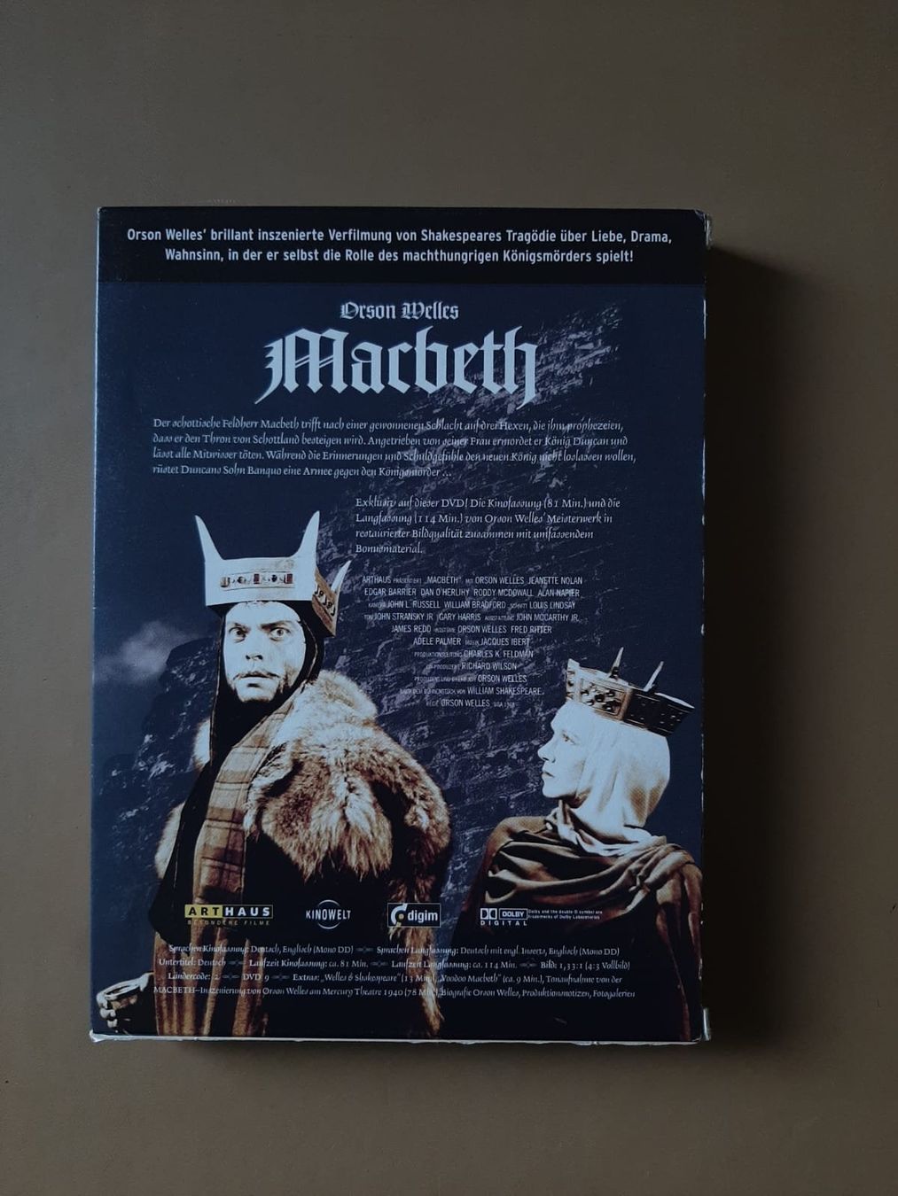 Tutti i DVDs: Macbeth (Arthaus Premium Edition - 2 DVDs) – Usato da Sissach venduto da ruminative 1