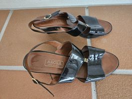AROLA Sandaletten Gr. 39 Leder schwarz 