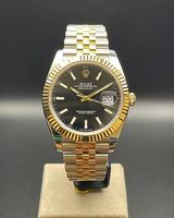 Rolex Datejust 41 Acc.Oro Nero ,Stahl und Gold Schwarz
