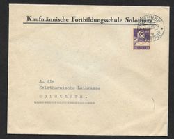 Solothurn illustrierter Brief Fortbildungsschule 12.12.1933