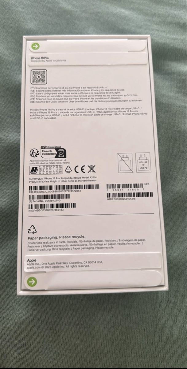 Apple Handys / Smartphones: iPhone 18 Pro – Neu und originalverpackt aus Courchavon von dyl_jqw9 1