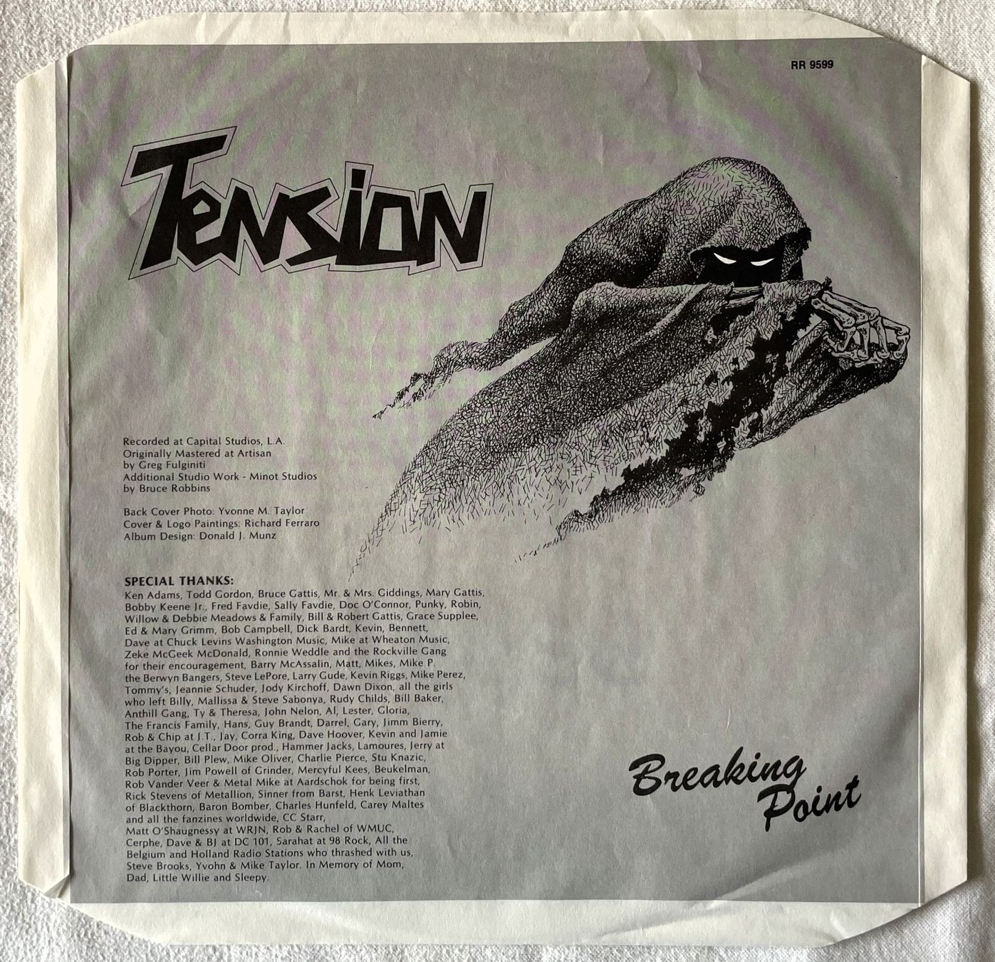 Vinyles: Tension – Breaking Point - LP - 1987 - First Press - OIS – D'occasion à Uster par Zardodel 6