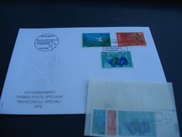 Satz Sondermarken 1992, FDC + Lose ET-o
