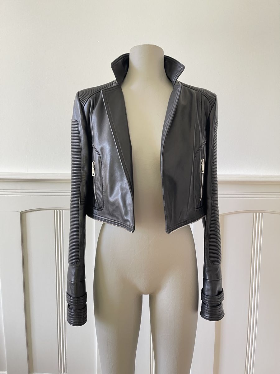Jacken: Wandelbare Biker-Bolero-Lederjacke, Gr. M – Neu (gemäss Beschreibung) aus Zürich von Balanca 4