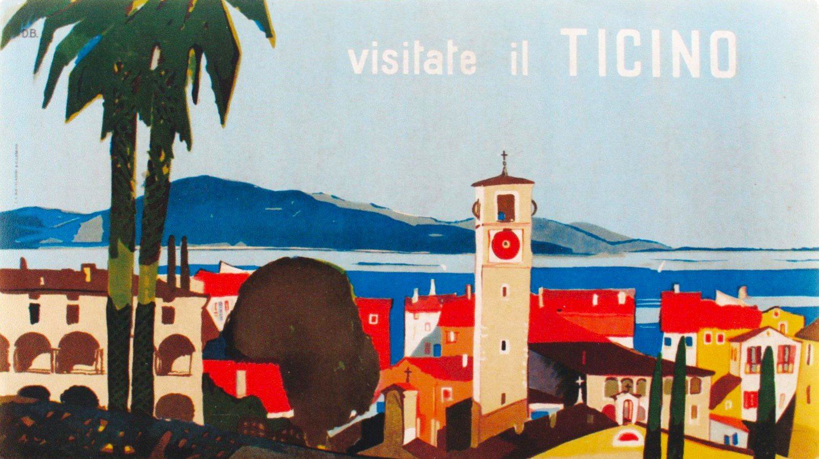 Poster & Bilder: VISITATE IL TICINO 1945 - Manifesto originale – Gebraucht aus Blonay von postercollection