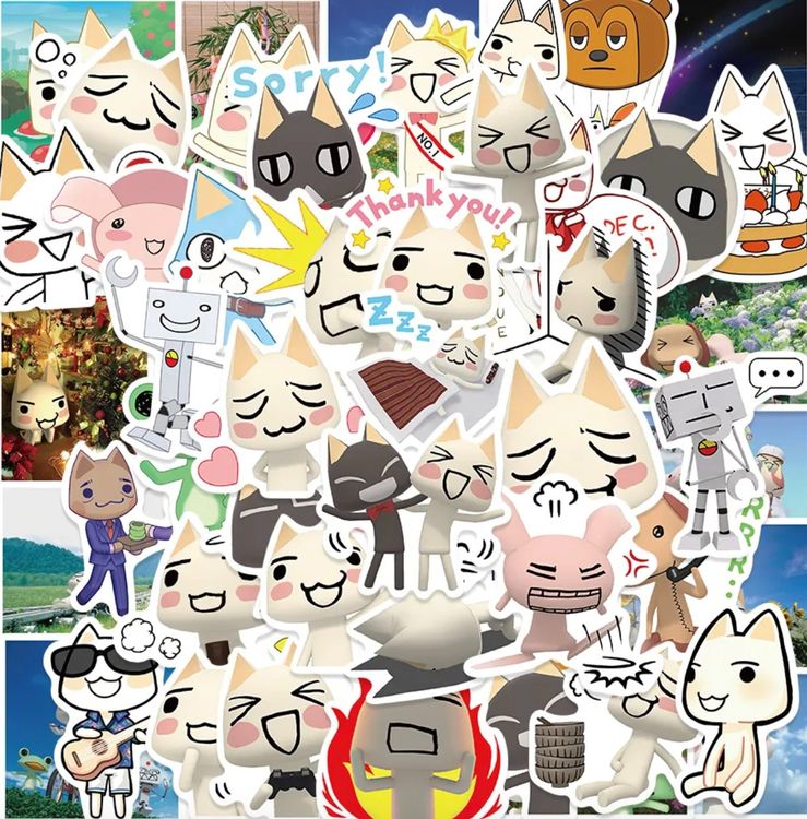 50 Stk. Sticker Aufkleber - Toro Inoue Katze (Neu und originalverpackt ...