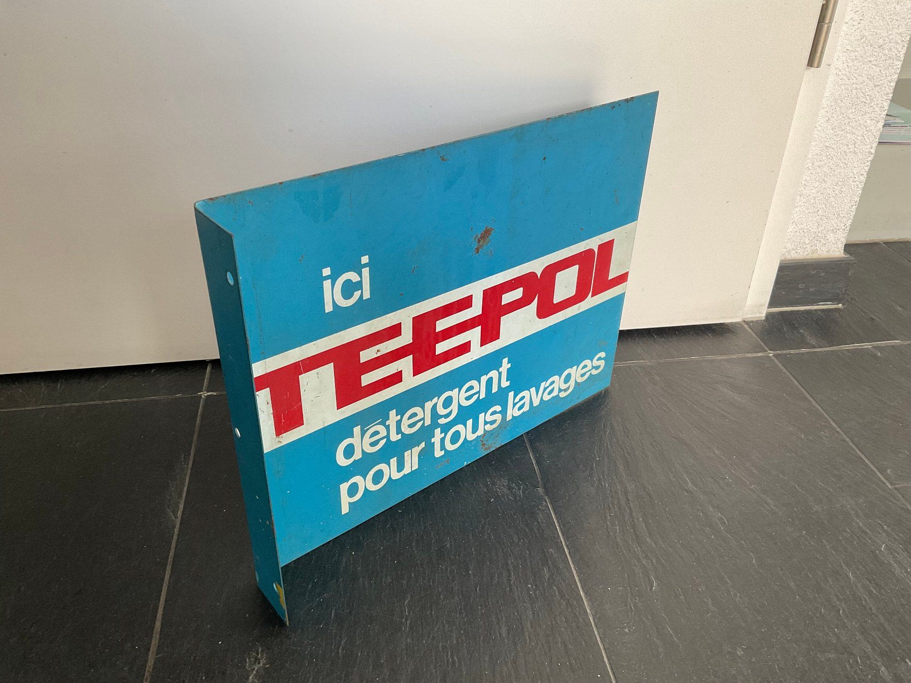 Insegne: Blechschild TEEPOL, beidseitig – Usato da Hasle b. Burgdorf venduto da Zappizepp 2