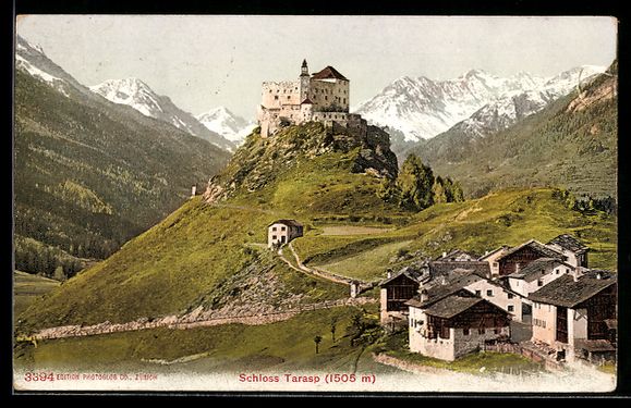 Cartoline postali: AK Tarasp, Schloss Tarasp – Usato da Berlin venduto da bartko-reher