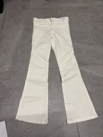 Pantalon jeans  Bootcut Leg beige taille réglable T 134 neuf