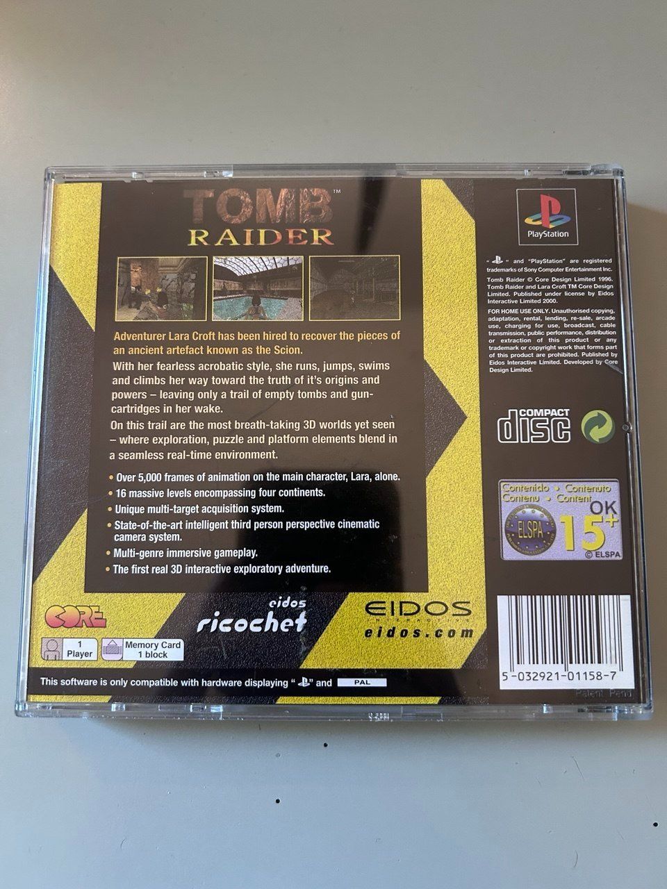Sony Giochi: Tomb Raider per Sony PlayStation 1 – Usato da Giubiasco venduto da LorisVale 1