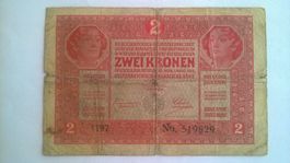 Billet banque Autriche-Hongrie 2 Couronnes 1917 BE
