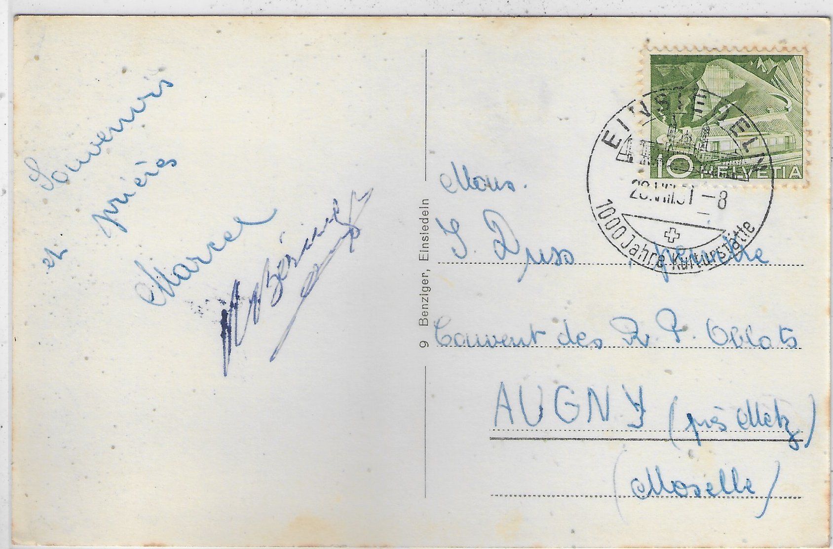 Cartoline postali: Einsiedeln - Das Kloster – Usato da Ettingen venduto da Kartenplanet 1